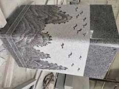 芝麻灰石材雕刻坐凳